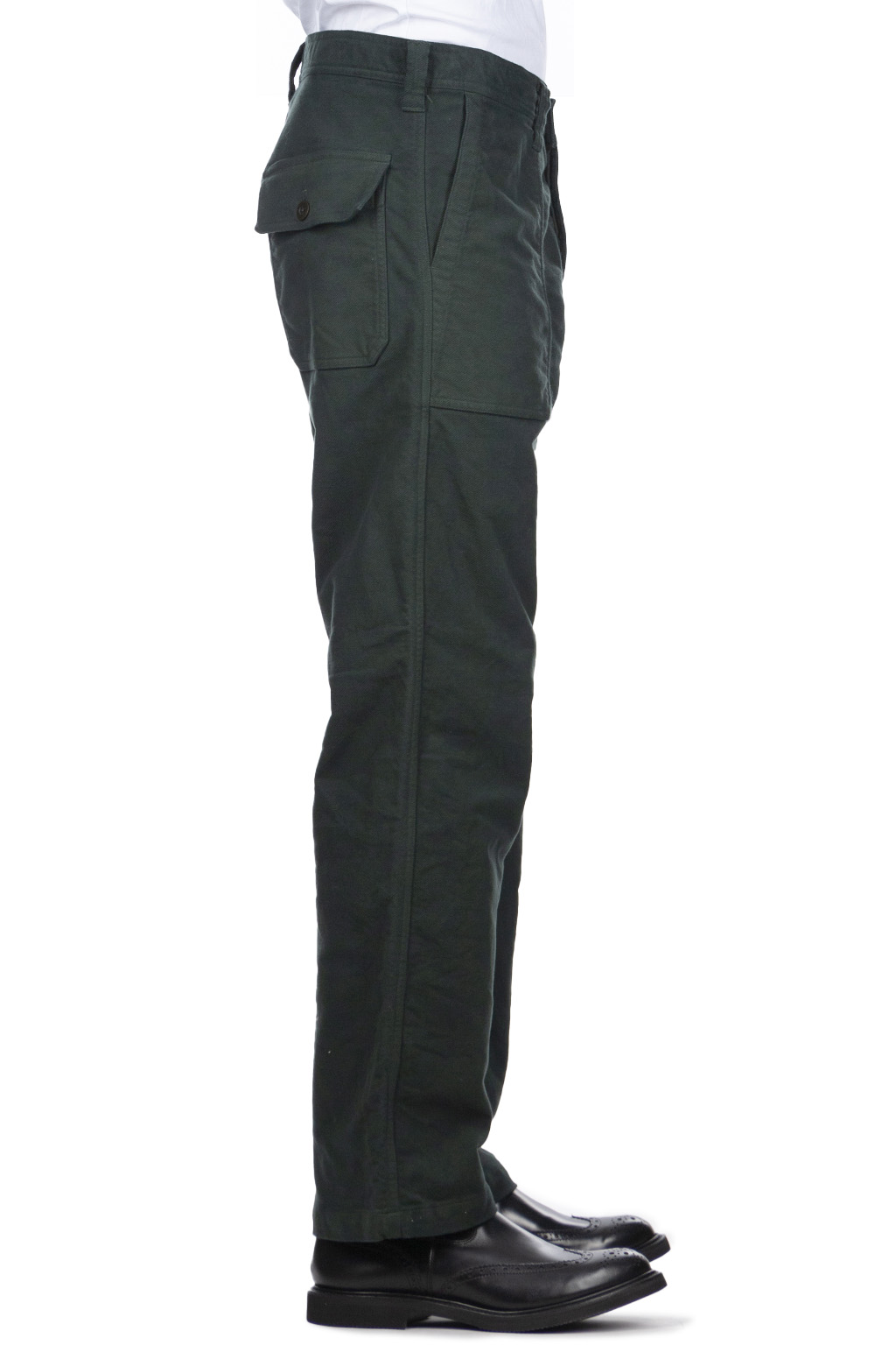 ts(s) - Garment Dye Cotton Moleskin Stretch Cloth Fatigue Pants-Green